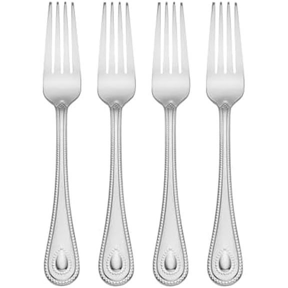 894742 French Perle Dinner Forks, Set Of 4