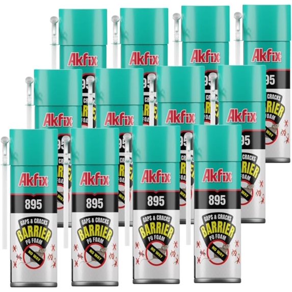 895 PestBlocker Insulation Spray Foam (12x12 Oz.) - Gap Filler, Gaps & Cracks Barrier, Hole Blocker, Polyurethane Expanding Foam Spray for Barrier, Gaps Cracks Filler | 12 Oz. 12 Pack