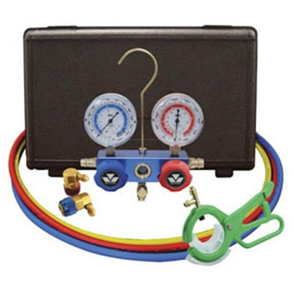 89660-PRO5 Professional R134A Manifold Gauge Set With Free 3-In-1Side Mount Can Tap Valve