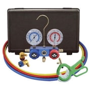 89660-PRO5 Professional R134A Manifold Gauge Set With Free 3-In-1Side Mount Can Tap Valve