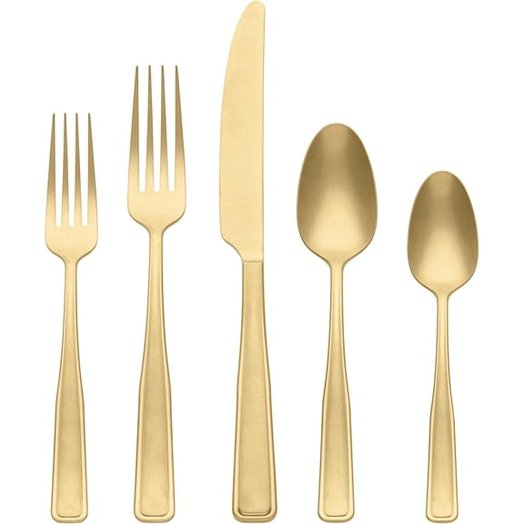 896759 Reid Vintage Champagne Tumbled 20 Piece Flatware Set