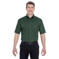 thumbnail image 1 of 8977 UltraClub Adult Short-Sleeve Whisper Twill Forest Green 3XL, 1 of 3