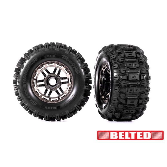 8979A Traxxas Premount 2.8" Black Chrome Sledgehammer Belted