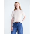 thumbnail image 1 of Free Assembly Women’s and Women's Plus Pointelle Sweater with Puff Sleeves, Sizes XS-4X, 1 of 5