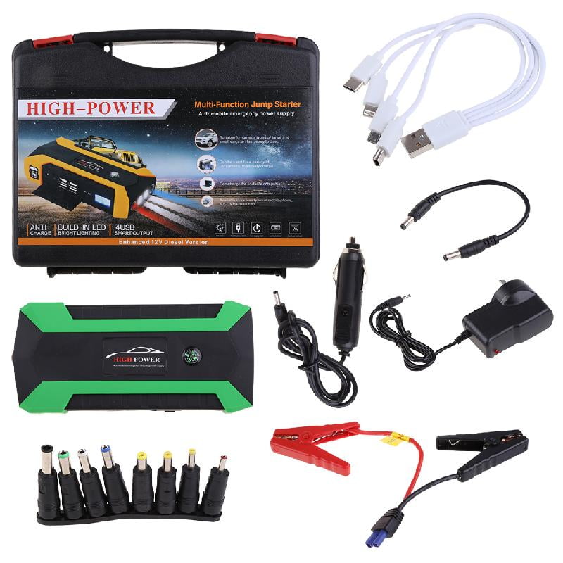 89800mAh 4 USB Portable Car Jump Starter Pack Booster Charger Battery Power  Bank