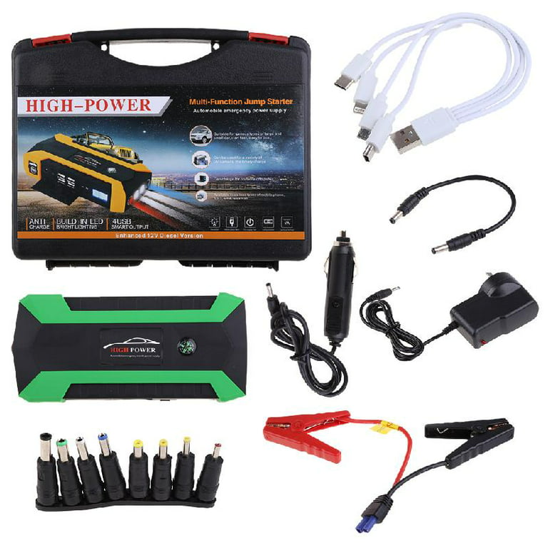 Car Jump Starter, Portable Car Battery Charger Jump Starter, 600a Peak Auto  Jump Box, 12v Power Pack Jumper Start & Phone Charger With Usb Port, Cable