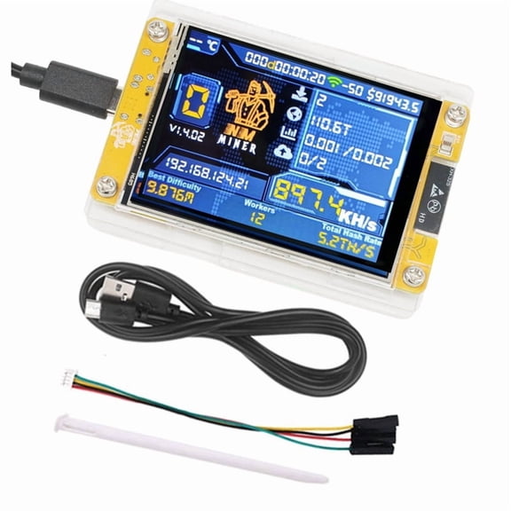898KH/S 2.8 Inch Smart Display Upgraded Hashrate Bitcoin Crypto Solo Miner
