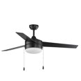 thumbnail image 1 of 89906FTBKWN Maxim Lighting Trio - 3 Blade Hugger Ceiling Fan-19 Inches Tall and 52 Inches Wide-Black/Walnut Finish, 1 of 5