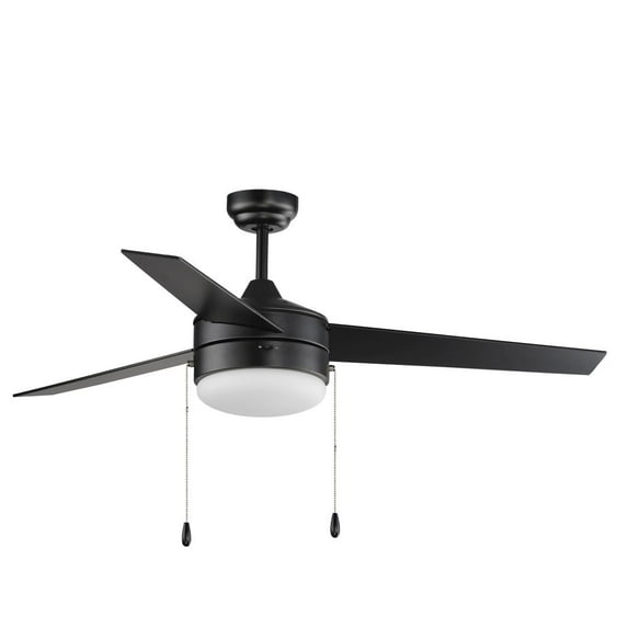 89906FTBKWN Maxim Lighting Trio - 3 Blade Hugger Ceiling Fan-19 Inches Tall and 52 Inches Wide-Black/Walnut Finish