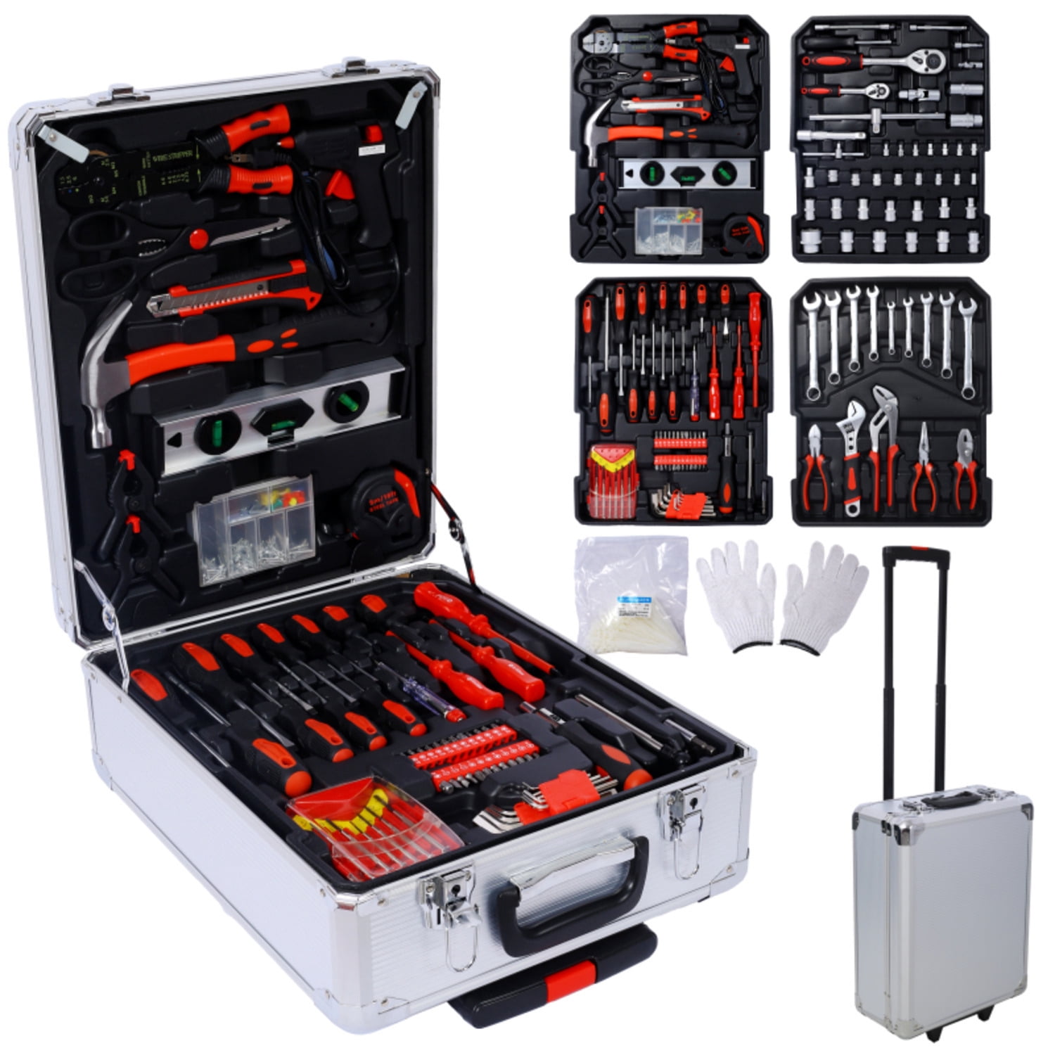 899pcs Home Repair Men Toolbox Storage Case 4 Drawers General Household ...