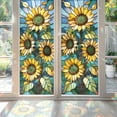 thumbnail image 1 of Decorative Sunflower Stained Glass Window Film – 17.7 x 39.4 in Privacy UV Film by 89Bloom, 1 of 8