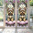 thumbnail image 1 of 89Bloom 17.7 x39.4 Inches Decorative Yorkshire Terrier Stained Glass Window Film, Window Film for Glass Door Heat Control Anti UV, 1 of 5