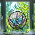 thumbnail image 1 of 89Bloom Butterfly Bush Flowers Window Hanging Stained Glass, Butterfly Bush Flowers Suncatchers for Windows Stained Glass, Stained Glass Butterfly Bush Flowers suncatcher, 1 of 7