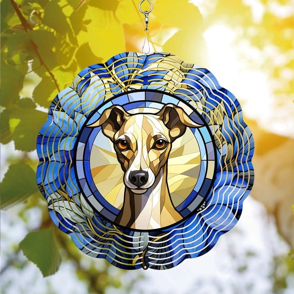 89Bloom Italian Greyhound Garden Spinner For Yard Art Decor, Italian Greyhound Wind Sculptures & Spinners