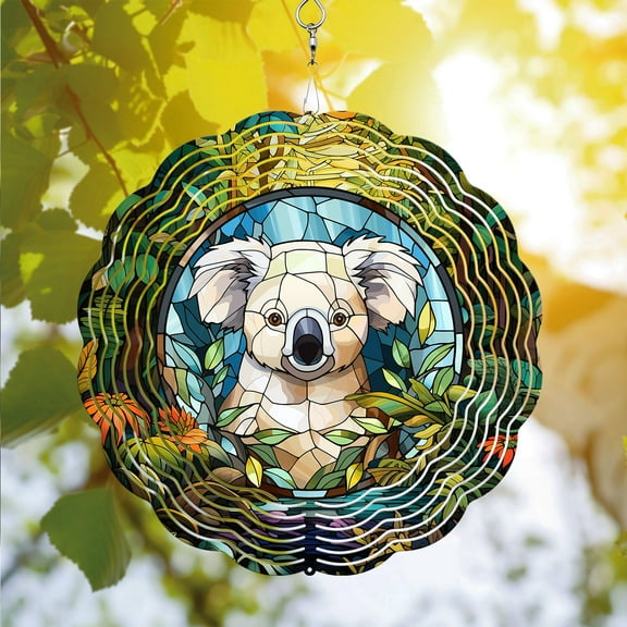 89Bloom Koala Wind Spinner For Yard Garden, Unique 3D Hanging Koala Wind Spinner