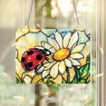 thumbnail image 1 of 89Bloom Ladybug Flower Stained Glass Hologram Ornament, Stained Glass Suncatcher Ornaments Home Decor, Holographic Ornaments, 1 of 7