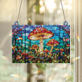 thumbnail image 1 of 89Bloom Mushroom Stained Glass Hologram Ornament, Stained Glass Suncatcher Ornaments Home Decor, Flower Holographic Ornaments, 1 of 6