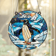 thumbnail image 1 of 89Bloom Penguin Stained Glass Hologram Ornament, Stained Glass Suncatcher Ornaments Home Decor, Holographic Ornaments, 1 of 7