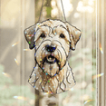 thumbnail image 1 of 89Bloom Soft Coated Wheaten Terrier Stained Glass Hologram Ornament, Dog Stained Glass Suncatcher Ornaments Home Decor, Dog Holographic Ornaments, 1 of 7