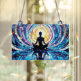 thumbnail image 1 of 89Bloom Yoga Stained Glass Hologram Ornament, Stained Glass Suncatcher Ornaments Home Decor, Holographic Ornaments, 1 of 6