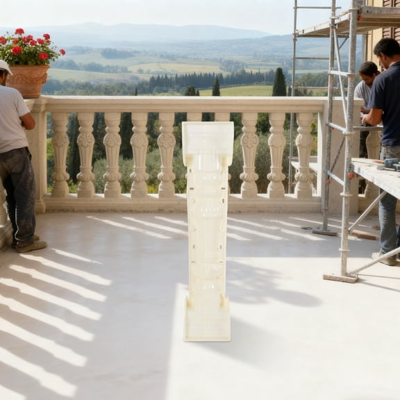 89cm Roman Concrete Column Mold Balcony Garden Pool Fence Cement Railing Mold, Balustrades Mold, DIY Column Balcony Fence Balustrade Mold for Paving Roads, Sidewalks, Paths, Courtyards, Picnic Areas