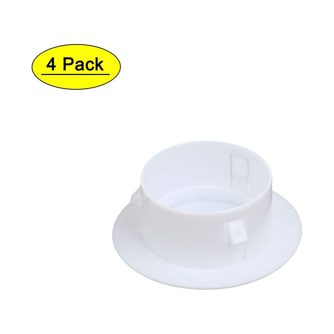 89mmx34mm Plastic Air Conditioning Wall Hole Cover White 4pcs