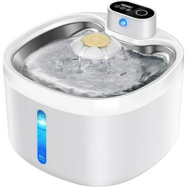 89oz/2.6L Wireless Cat Fountain with Motion Detection & Smart Pump - Ultra-Silent Automatic Water Dispenser for Cats, Dogs & Multiple Pets - Includes 2 Replacement Filters