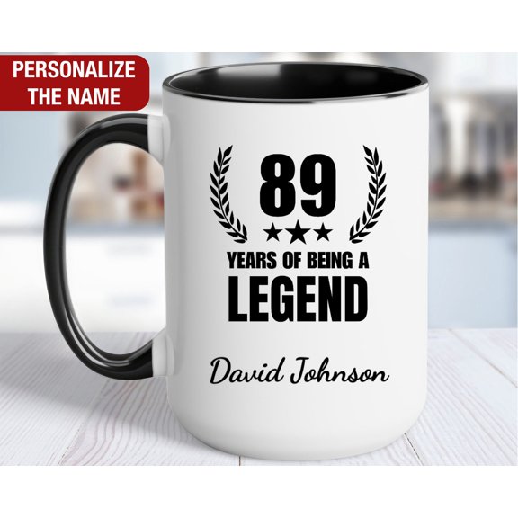 89th Birthday Gift Personalized Mug 89 Years of Being a Legend Gift for 89 Year Old Birthd