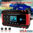 8A 12V 24V FullyAutomatic Smart Car Battery Charger Maintainer Trickle