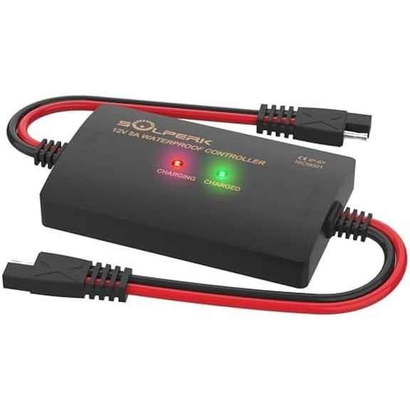 8A 12V Solar Charge Controller with LED Display, IP67 Waterproof PWM Intelligent Solar Panel Battery Regulator for Gel AGM Lead-Acid Lithium LiFePO4 Battery, Used in RV Boat Car$$