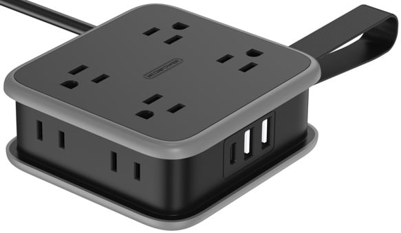8AC2USB1Type-C port socket for travel, portable cough storage, wiring ...