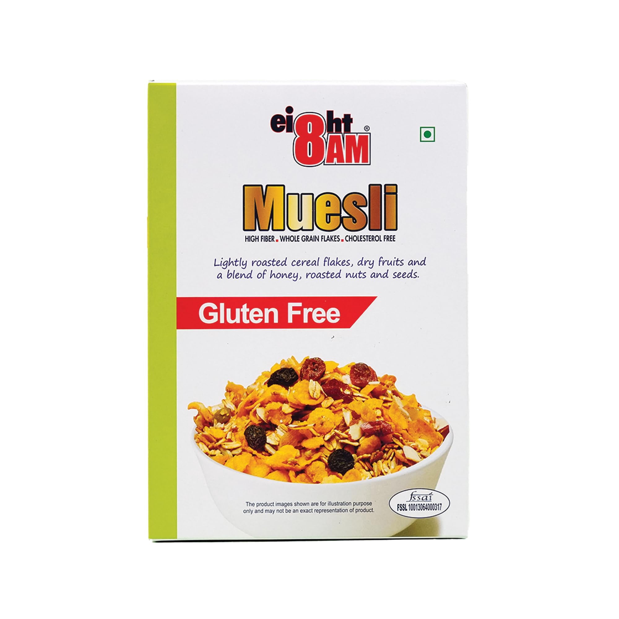 8AM Muesli Gluten Free AIF4 Dry Fruits and a Blend of Honey Roasted