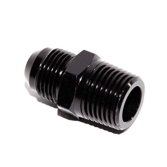 8AN AN-8TO 1/2" NPT Male Thread Aluminum Anodized Fitting Adapter BLACK