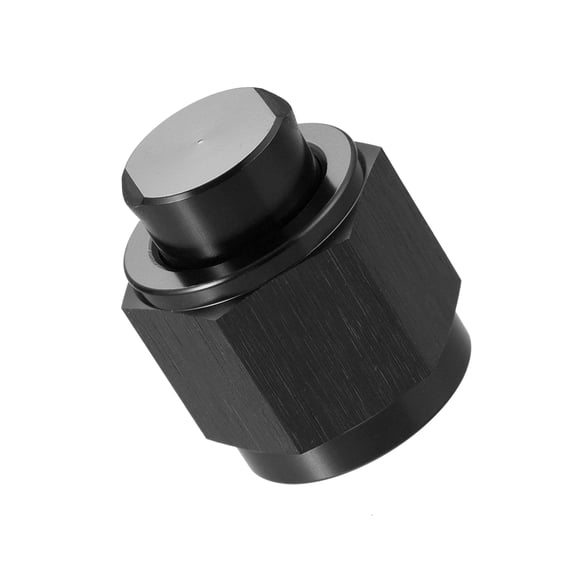 8AN AN8 Female Thread Flare Cap Block Off Tube Fitting Plug Adapter Fuel Oil Line Adaptor Aluminum Alloy Black