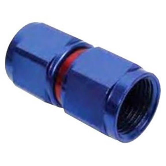8AN Female Blue Straight Swivel Coupler