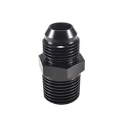 8AN Male Flare to 1/2" NPT Pipe Fitting Adapter, Aluminum Straight 8AN to 1/2  NPT Male Hose Fitting Adapter for Automotive Replacement Fuel System FittingsBlack Anodized