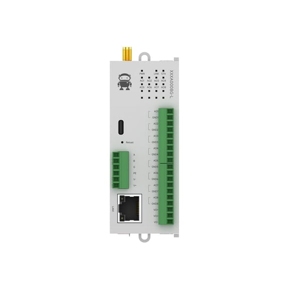 8AO RS485 433M Lora Analog Switch Acquisition Remote IO Module Ethernet RJ45 M31-XXXA0008G-L Modbus RTU Long Distance