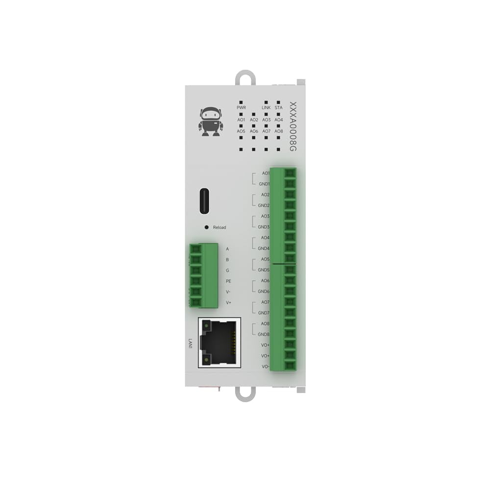 8AO Switching Analog Remote IO Module RS485 Ethernet 0-20mA/4-20mA M31-XXXA0008G Modbus Easy Expansion DC 9-36V