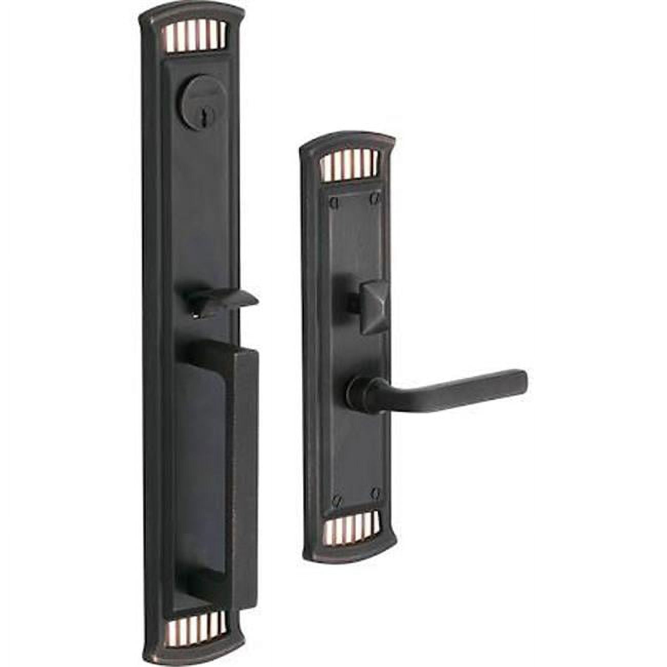 8BR0703007 Full Dummy Handleset Thick Door Kit Dark Bronze Finish