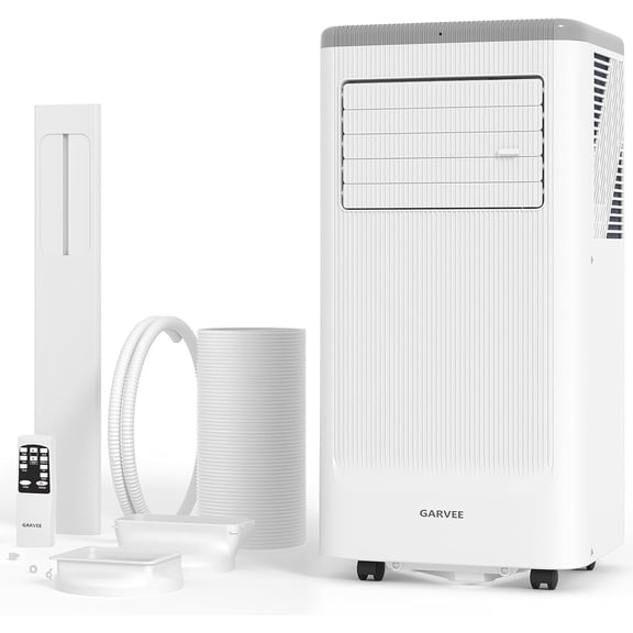 8000 BTU Portable Air Conditioner with Remote Control,35 Sq.Ft Max. 48dB Portable AC Unit, Dehumidifier, Fan, Sleep, 24H Timer&Installation Kit, DOE Certified, Ceer 6.2,Dark Grey