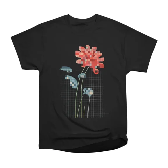 8Bit Flower T-Shirt Tee Gift For Him Merch For Her Apparel For Friend