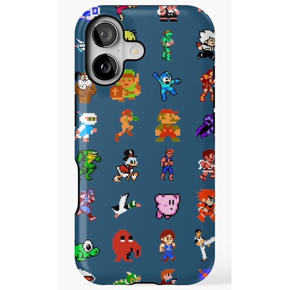 8Bit Icons Pixel Art Retro Gaming Design Phone Case for iPhone 11 12 13 14 15 16 17 Pro Max
