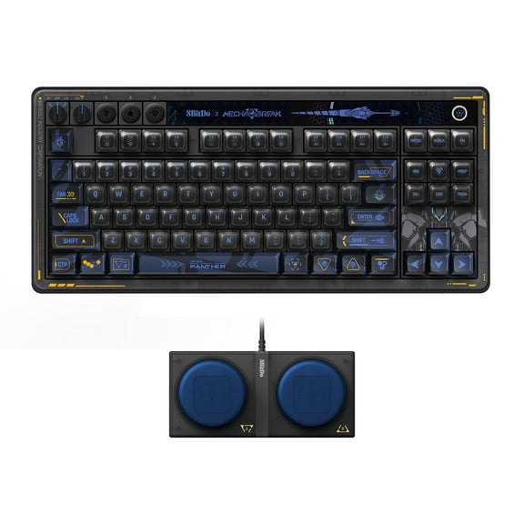 8BitDo Retro 87 Mechanical Keyboard with Hot-Swappable Kailh Switches, RGB Backlight, Programmable Buttons, Wireless 2.4G/Bluetooth/USB-C for Windows and Android - Mecha Break: Panther