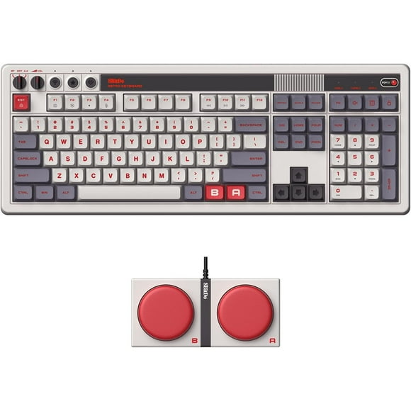 8BitDo Retro Wireless Gaming Mechanical Keyboard with Number Pad for Windows and Android - N Edition