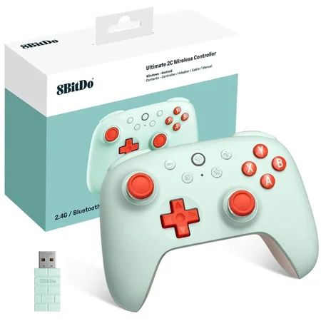 8Bitdo Ultimate 2C Wireless Controller for Windows PC and Android, Gamepad with 1000Hz Polling Rate, Remappable L4/R4 Bumpers, Rumble Vibration and Turbo Function