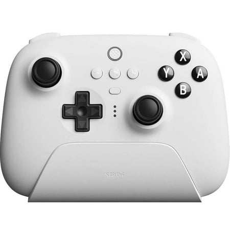 8BitDo - Ultimate Bluetooth Controller for Nintento Switch and Windows PCs with Dock - White