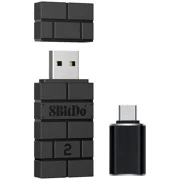 8Bitdo Wireless USB Adapter 2 for Switch/Switch2, Windows, Mac & Raspberry Pi, Compatible with Xbox Series X/S, Xbox One, Switch Pro, PS5 Controller and More with OTG Adapter
