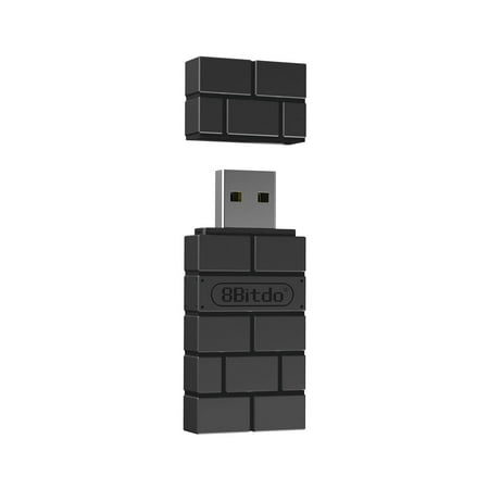 8BitDo - Wireless USB Adapter 2 for Most Gaming Controllers - Black