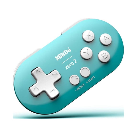 8Bitdo Zero 2 Bluetooth Gamepad Keychain Sized Mini Controller for Switch, Windows, Android, macOS & Raspberry Pi(Turquoise Edition)