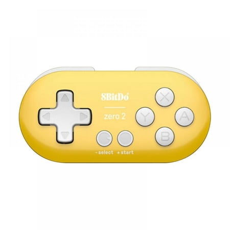 8Bitdo Zero 2 Bluetooth Gamepad Keychain Sized Mini Controller for Switch, Windows, Android, macOS & Raspberry Pi(Yellow Edition)